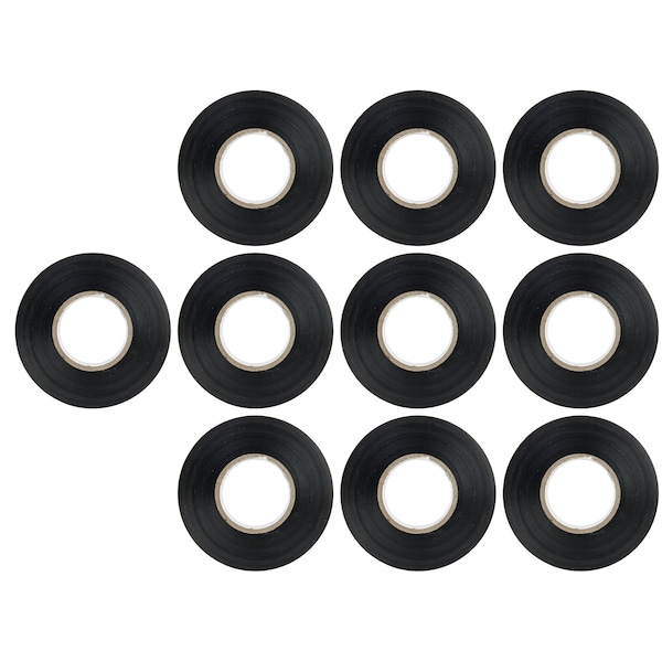 Sunlite PVC Electrical Tape, 61Ft x 0.75-in., Abrasion Resistant, Flame Retardant, Weatherproof, Blk, 10PK 41326-SU - main
